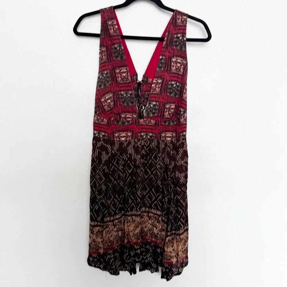 Free People Noyale Heat Wave Printed Cotton Tunic Mini Dress - Picture 10 of 11